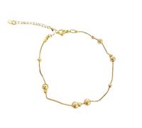 FWJUNHUYC Retro fashion multi-layer tassel ankle chain, women's metal instep chain, palace style foot decoration, One Size, Alloy Steel, no gemstone