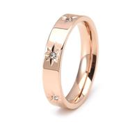 FWJUNHUYC Stainless steel women's sunflower ring with stone inlay, small fragrant wind plated 18K ring and accessories, Number 6, Stainless Steel, Jade