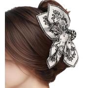 FWJUNHUYC Vintage Cashew Heart Double-Sided Grab Clip, Bow tiar, Hairpin Clip, Shark Clip on The Back of The Head