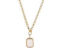 FWJUNHUYC Vintage personality picture box pendant with adjustable DIY design, hollow transparent box, 18k gold color protection