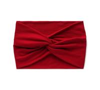 FWJUNHUYC Wide-fitting cross-knotted headband in solid color stretch sports headband for women