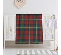 FWJZDSP Baby Blanket for Boys Girls, Clan Boyd Red and Green Scottish Tartan Super Soft Comfy Toddler Baby Newborn Double Layer Blanket Shower Gifts for Stroller & Crib 30 x 40 Inch