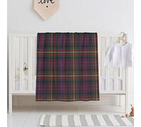 FWJZDSP Baby Blanket for Boys Girls, Clan Carnegie Dark Blue and Red Scottish Tartan Super Soft Comfy Toddler Baby Newborn Double Layer Blanket Shower Gifts for Stroller & Crib 30 x 40 Inch
