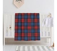 FWJZDSP Baby Blanket for Boys Girls, Clan MacLachlan Royal Blue and Red Scottish Tartan Super Soft Comfy Toddler Baby Newborn Double Layer Blanket Shower Gifts for Stroller & Crib 30 x 40 Inch