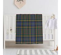 FWJZDSP Baby Blanket for Boys Girls, Clan MacMillan Blue and Green Scottish Tartan Super Soft Comfy Toddler Baby Newborn Double Layer Blanket Shower Gifts for Stroller & Crib 30 x 40 Inch