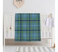 FWJZDSP Baby Blanket for Boys Girls, Douglas Clan Light Blue Ancient Tartan Super Soft Comfy Toddler Baby Newborn Double Layer Blanket Shower Gifts for Stroller & Crib 30 x 40 Inch
