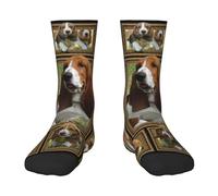 FWJZDSP Boxer Dog Socks Noveltys Athletic Calf Socks For Adult Men Women