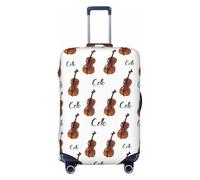 FWJZDSP Cello Violoncello Travel Luggage Cover Fashion Stretch Suitcase Protector WashableProof Suitcase Cover Anti-Scratch Elastic Travel Baggage Covers Fits 22-24 Inch Luggage