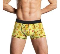 FWJZDSP Cute Rubber Duck Men's Boxer Briefs Soft Underwear Breathable Trunks with Waistband