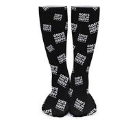 FWJZDSP Goats Make ME Happy Print Thick Stockings Over The Calf Tube Socks for Men Women