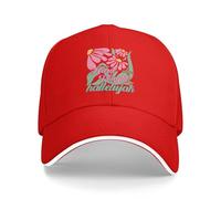 FWJZDSP Hard Fought Hallelujah Hats Funny Christian Baseball Cap Red
