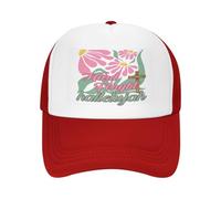 FWJZDSP Hard Fought Hallelujah Hats Funny Christian Mesh Trucker Cap Red