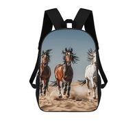 FWJZDSP Horses Run in The Wind And Sand Travel Backpack Lightweight Everyday Pack Water Resistant Laptop Bag for Men17in