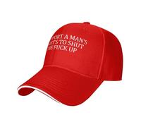 FWJZDSP I Support A Mans Right'S to Shut TheUp Baseball Cap Adjustable Low Profile Dad Hat for Men Women,Black
