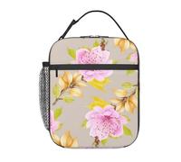 FWJZDSP Insulated Lunch Bag Cherry Blossom Floral Summer and Spring Reusable Lunch Box Thermal Cooler Bags for Work/Adult/Picnic/Outdoor