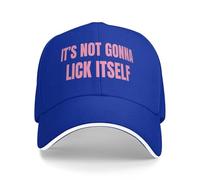 FWJZDSP It's Gonna Lick Itself Hats Men Women Baseball Cap Blue