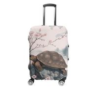 FWJZDSP Japan Cherryflowers Turtle Cute Luggage Cover Travel Suitcase Protector Baggage Case for Wheeled Luggage