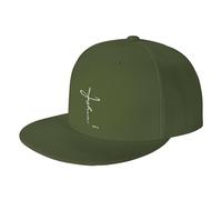 FWJZDSP Jesus Cross God Christian Faith Flat Brim Baseball Cap,ClassicHat Adjustable Trucker Hats for Men,Black