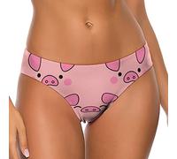 FWJZDSP Lovely Pig Face Women's Low Waist T-Back Thong Panty Underwear Brief Cute