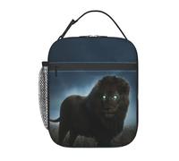 FWJZDSP Lunch Bag Hunting Lion Insulated Bag Girl Women Reusable with Side Pocket for Work Travel Picnic Hiking Daytrip
