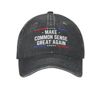 FWJZDSP Make Common Sense Great Again Trucker Hat Washed Adjustable Dad Baseball Cap Black