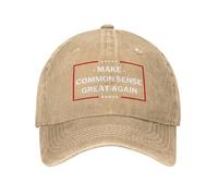 FWJZDSP Make Common Sense Great Again Trucker Hat Washed Adjustable Dad Baseball Cap Natural