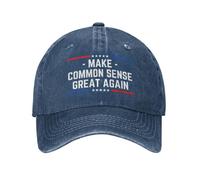 FWJZDSP Make Common Sense Great Again Trucker Hat Washed Adjustable Dad Baseball Cap Navy Blue