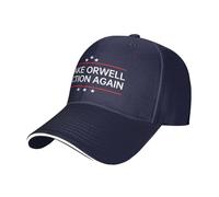 FWJZDSP Make Orwell Fiction Again Hat Men Baseball Hats Funny Cap Sandwich Cap Navy Blue