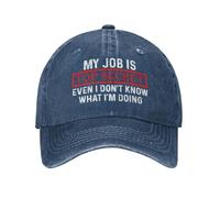 FWJZDSP My Job is Top Secrets Even I Don't Know What I'm Doing Hat Men Dad Hats Trendy Cap Navy Blue