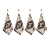 FWJZDSP Native American 4PCS Kitchen Hand Towel Super Absorbent Microfiber Cleaning Cloth Fast Drying Tea Towels with Hanging Loop Soft Dish Towels for Kitchen Dish Rags Decorative Set