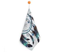 FWJZDSP Native American Dream Catcher 1PCS Kitchen Hand Towel Super Absorbent Microfiber Cleaning Cloth Fast Drying Tea Towels with Hanging Loop Soft Dish Towels for Kitchen Dish Rags Decorative Set
