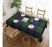 FWJZDSP Rectangle Table Cloth, Scottish Clan Blair Tartan Plaid Resistant Washable Tablecloth Decorative Table Cover for Dining, Indoor and Outdoor