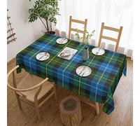 FWJZDSP Rectangle Table Cloth, Scottish Clan MacNeil Tartan Plaid Resistant Washable Tablecloth Decorative Table Cover for Dining, Indoor and Outdoor