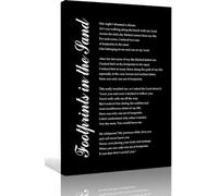 FWJZDSP Religious Quotes Footprints In The Sand Poem Inspirational Poetry Prints For Bedroom Artwork Office Wall Room Decor unFramed12x16Inch