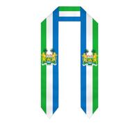 FWJZDSP Sierra Leone Sierra Leonean Flag College Graduation Stole Double Sided Shawl Class of Graduates Scarf Sash for Honor High School and Commencement