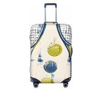 FWJZDSP Sports Badminton Racket Travel Luggage Cover Fashion Stretch Suitcase Protector WashableProof Suitcase Cover Anti-Scratch Elastic Travel Baggage Covers Fits 22-24 Inch Luggage
