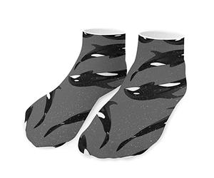 FWJZDSP Starry Killer Whale Ankle Socks Short for Men Women Low Cut No Show