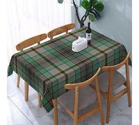 FWJZDSP Tablecloth Rectangle Clan Craig Tartan Polyester Fabric Table Cloth, Water Resistant & Wrinkle Free Table Cover for Kitchen and Dining Room Tabletop 54"x72" (4-6 Seats)