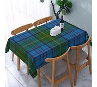 FWJZDSP Tablecloth Rectangle Donegal County Irish Tartan Polyester Fabric Table Cloth, Water Resistant & Wrinkle Free Table Cover for Kitchen and Dining Room Tabletop 54"x72" (4-6 Seats)