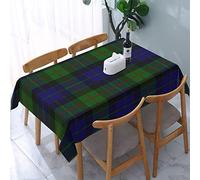 FWJZDSP Tablecloth Rectangle Old Scotsman Clan Gunn Tartan Plaid Polyester Fabric Table Cloth, Water Resistant & Wrinkle Free Table Cover for Kitchen and Dining Room Tabletop 54"x72" (4-6 Seats)