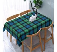 FWJZDSP Tablecloth Rectangle Scottish Clan Gunn Ancient Tartan Plaid Polyester Fabric Table Cloth, Water Resistant & Wrinkle Free Table Cover for Kitchen and Dining Room Tabletop 54"x72" (4-6 Seats)