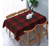 FWJZDSP Tablecloth Rectangle Scottish Clan MacQueen Tartan Polyester Fabric Table Cloth, Water Resistant & Wrinkle Free Table Cover for Kitchen and Dining Room Tabletop 54"x72" (4-6 Seats)