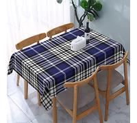 FWJZDSP Tablecloth Rectangle Scottish Clan Napier Tartan Plaid Polyester Fabric Table Cloth, Water Resistant & Wrinkle Free Table Cover for Kitchen and Dining Room Tabletop 54"x72" (4-6 Seats)