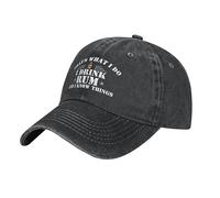 FWJZDSP That's What I Do I Drink Rum and I Know Things Hat for Men Women Trucker Hats Dad Baseball Cap Sports Caps Black