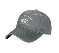 FWJZDSP That's What I Do I Drink Rum and I Know Things Hat for Men Women Trucker Hats Dad Baseball Cap Sports Caps Gray