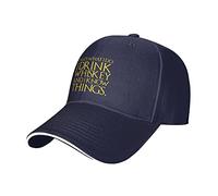 FWJZDSP That's What I Do I Drink Scotch Hat That's What I Do I Drink Whiskey and I Know Things Hat Baseball Cap for Men Women Navy Blue