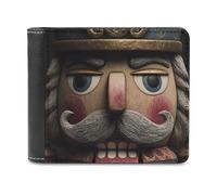 FWJZDSP The Nutcracker Face Novelty Wallet Slim Front Pocket Bifold Wallets with ID Credit Card Holder