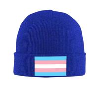 FWJZDSP Transgender Flag Trans Awareness Gift Beanie Hat Gifts Men Winter Hat Women Knit Skull Cap Knitted Hat Black