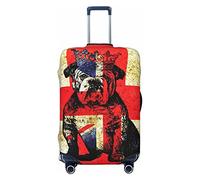 FWJZDSP Travel Luggage Cover British Bulldog UK Flag Union Jack Suitcase Elastic Protector Washable Baggage Covers Medium