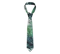 FWJZDSP Tropical Palm Leaves Tie for Men and Boy Novelty Fun Full Print Men's Necktie Skinny Fashion Narrow Wide